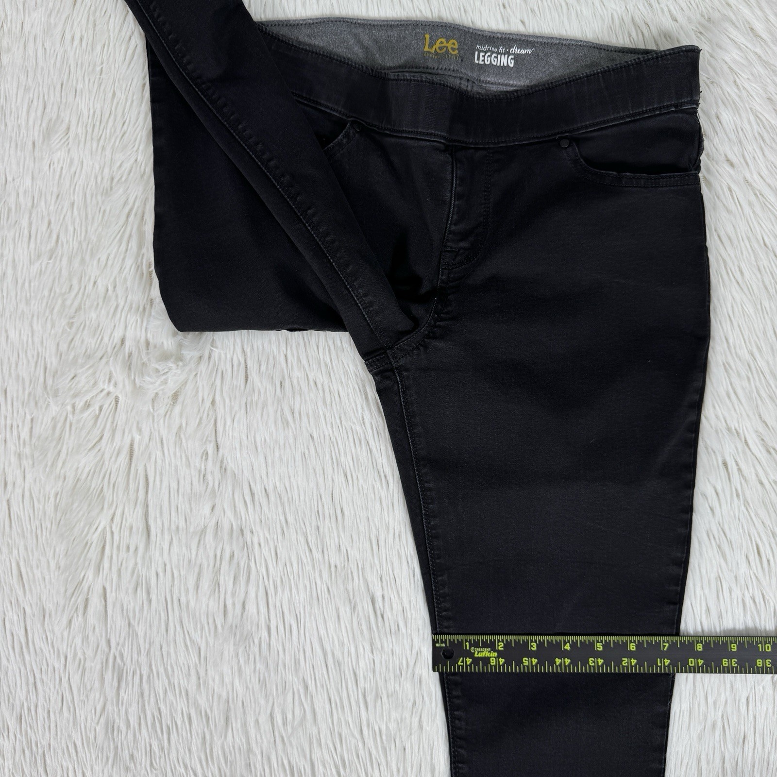 Lee Modern Series Black Mid-Rise Dream Legging Denim Jeans Women's Size 8M