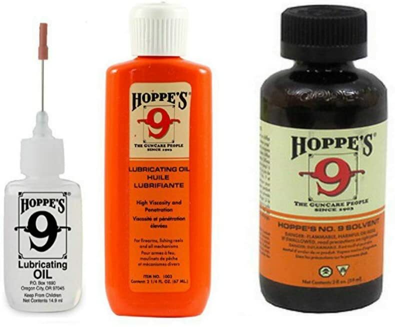 Hoppes Pistol Gun Cleaning Kit - Gun Cleaner - Gun Oil Lube - Cleaning Patches