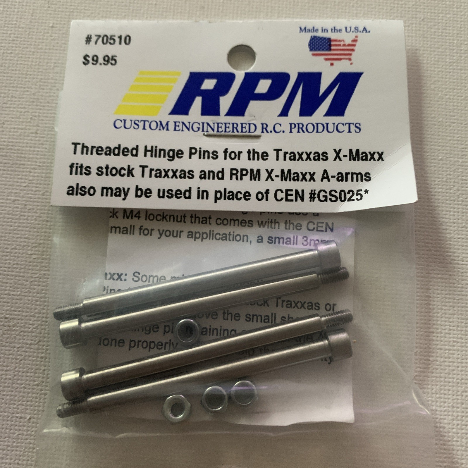 RPM Threaded Hinge Pins 70510 NEW