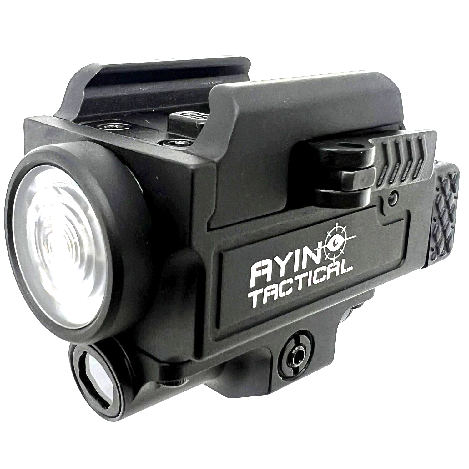 800 Lumen LED Pistol Light with Laser, Rechargeable, Quick Detach Mount - AYIN