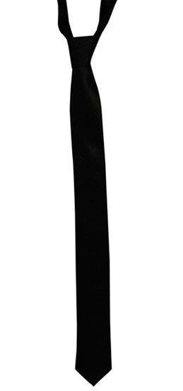 1 BLUES BROTHERS TIE Black Skinny Thin Solid Necktie Slim Free Shipping NEW!