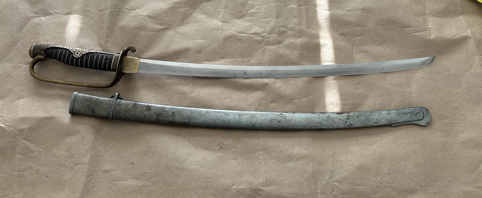 RUSSO JAPANESE OFFICERS SAMURAI SWORD SIGNED