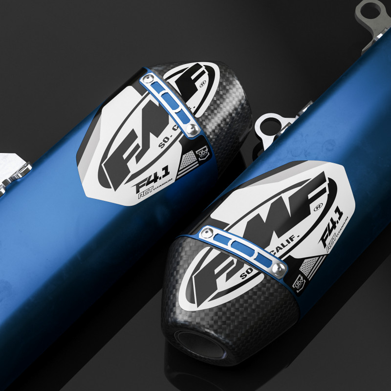 FMF Exhaust Factory 4.1 Decals  (White Black)  2 PACK