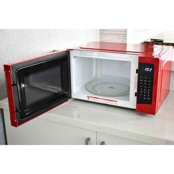 Frigidaire 0.9 Cu Ft Red Countertop Microwave Oven Compact & Powerful Microwave