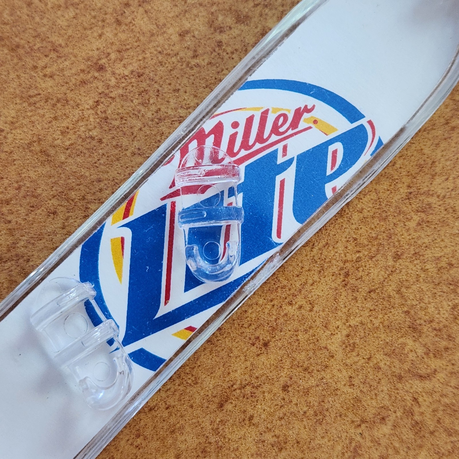 Vtg Miller Lite Snowboard Plastic Keyring Keychain Beer Advertising Party Gift