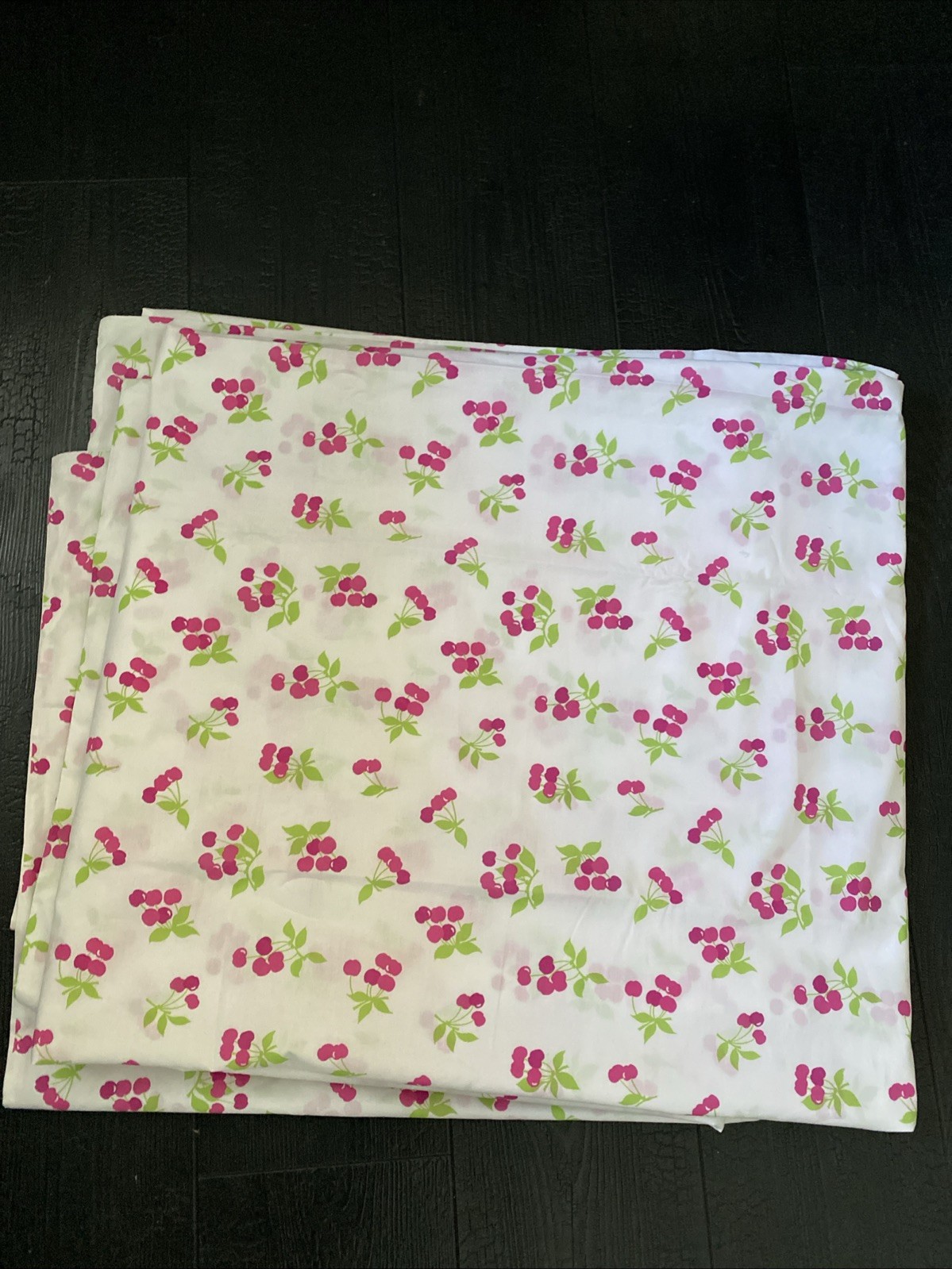 Company Store Kids Cotton Queen Size Duvet Cover Cherries Cherry Print NWOT New