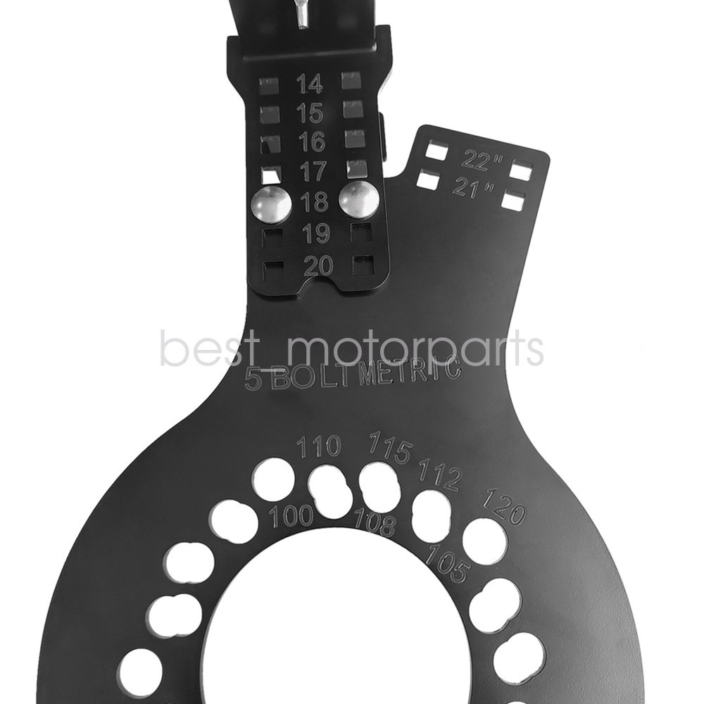 14-22 Inch 5-Lug Wheel Fitment Simulator Tool Tire Size Mockup