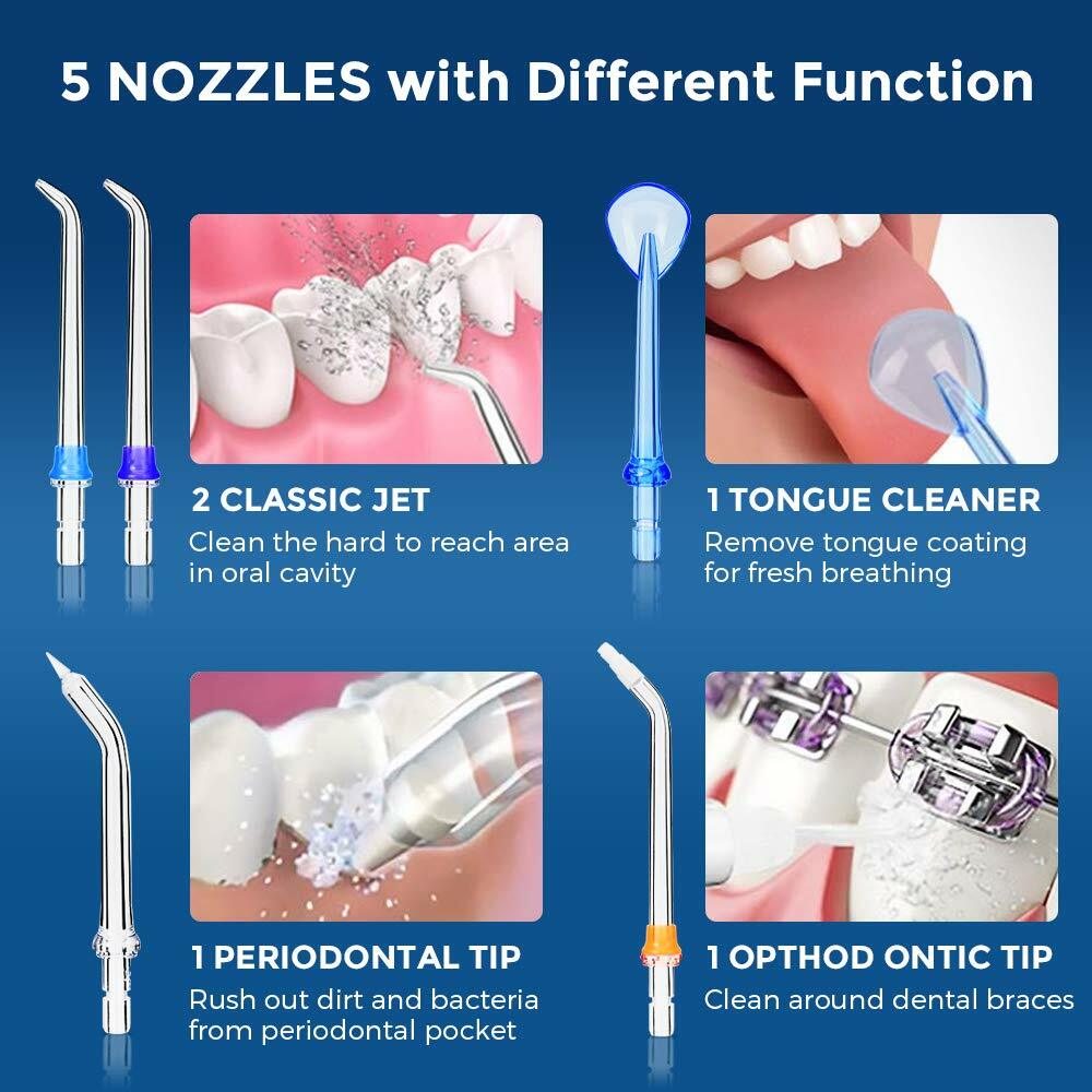 Cordless Water Flosser Dental Oral Irrigator Travel Teeth Cleaner Floss Pick
