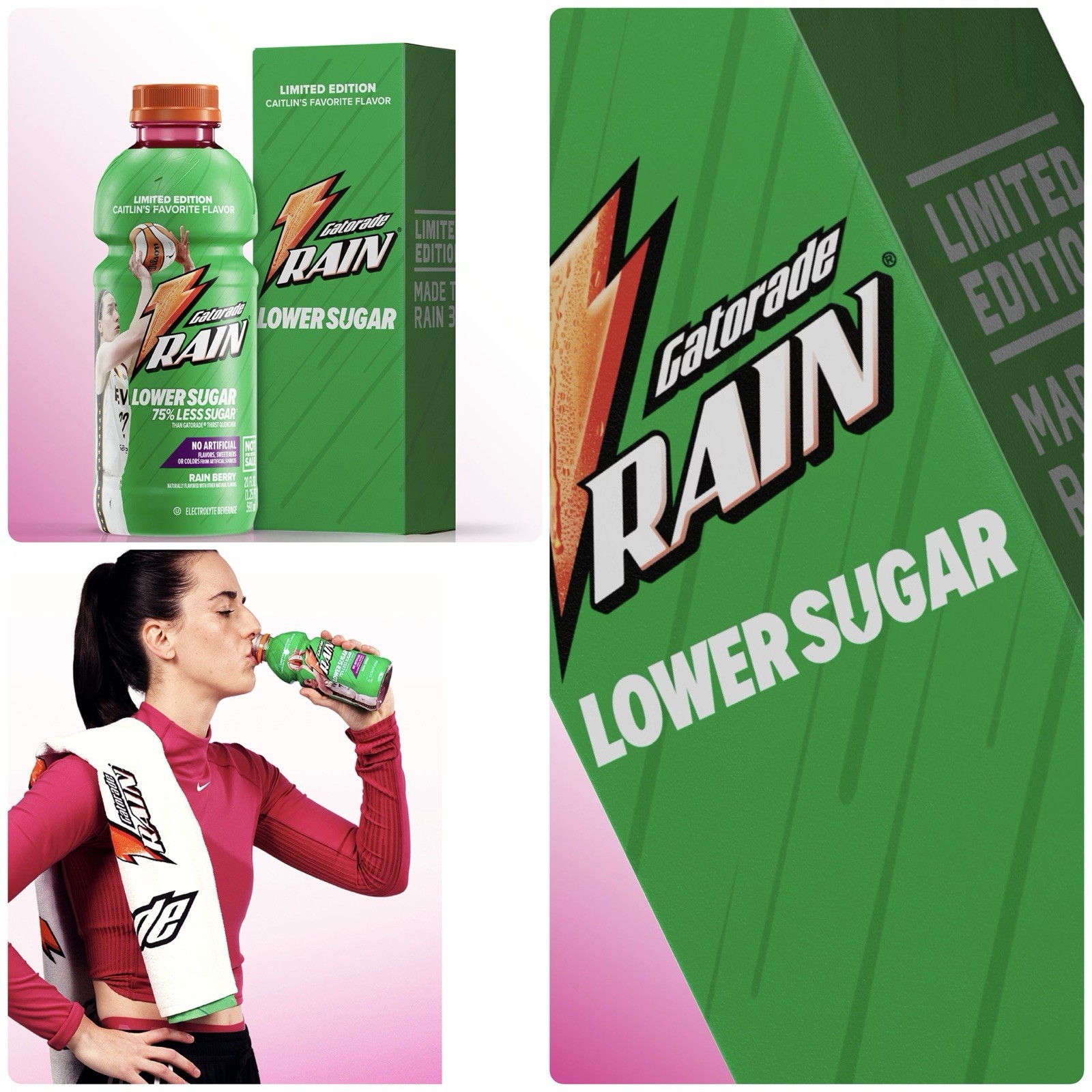 Gatorade Lower Sugar x Caitlin Clark Rain Berry Capsule IN HAND