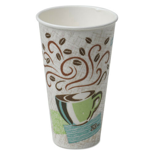 Dixie 5320CD PerfecTouch 20 oz.Paper Cups - Coffee Haze (25/Bag, 20 Bags/CT) New