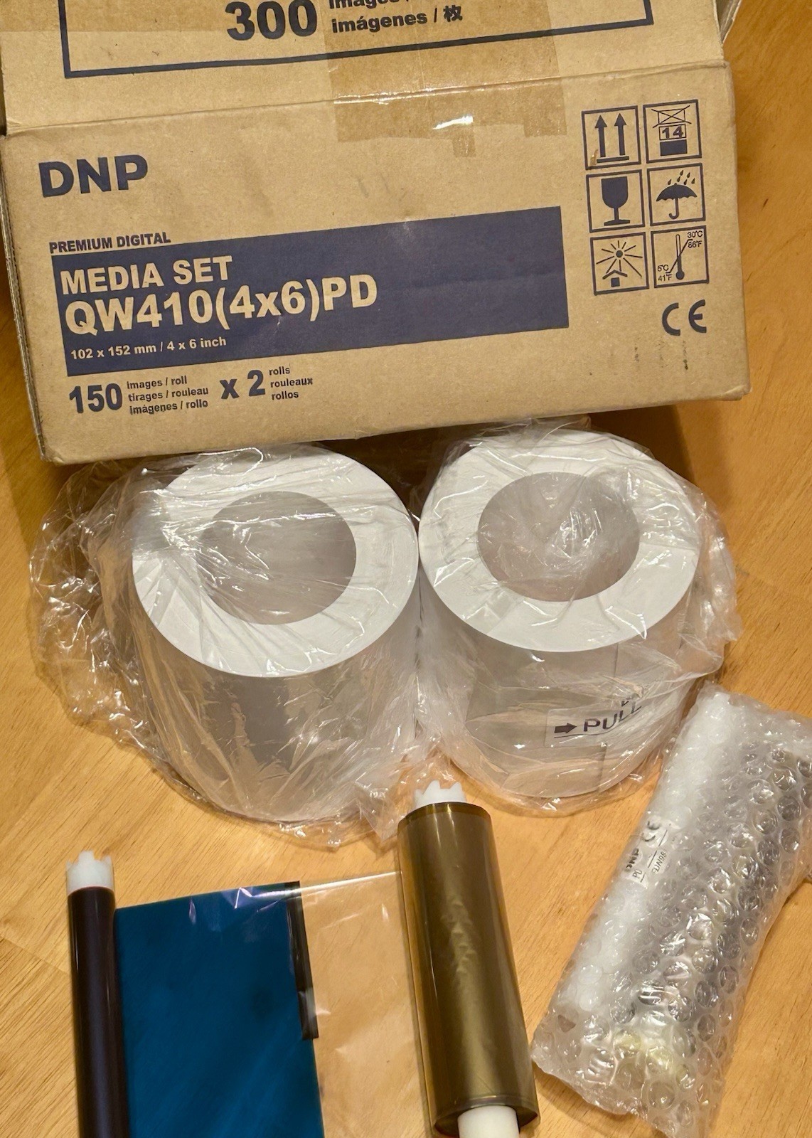 DNP QW410 Media Set (4x6) Open Box - Near Full 300 Prints - Photo Paper & Ribbon