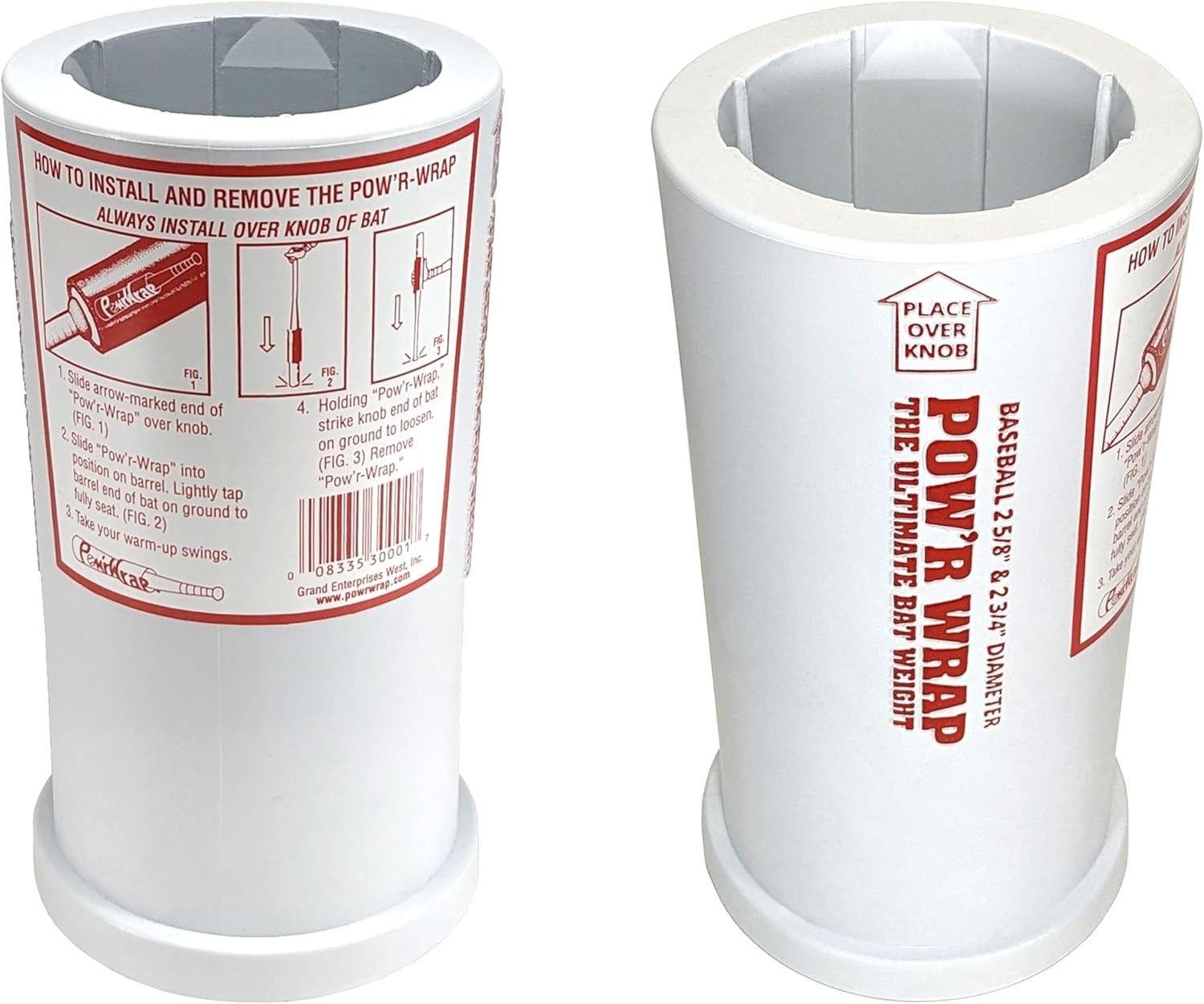 Pow'r Wrap Baseball Bat Weight Sleeve Trainer 24 oz - Made in the USA