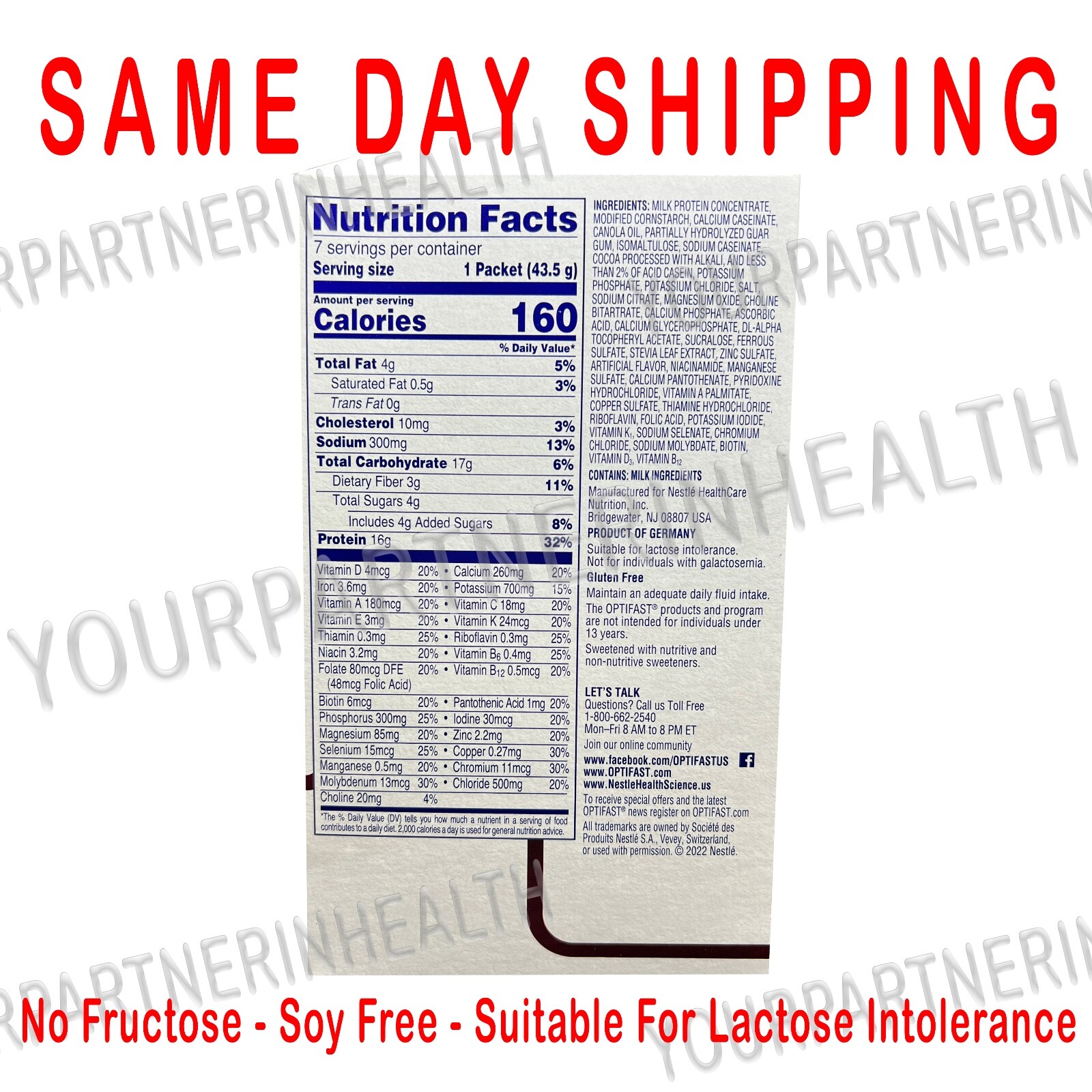 OPTIFAST POWDER SHAKES | CHOCOLATE | 70 SERVINGS | MIX | NEW FORMULA