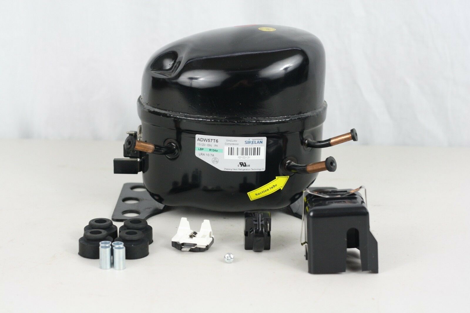 SIKELAN ADW57T6 REFRIGERATION COMPRESSOR 1/4 HP 546BTU 110-120V R134A 50-60HZ