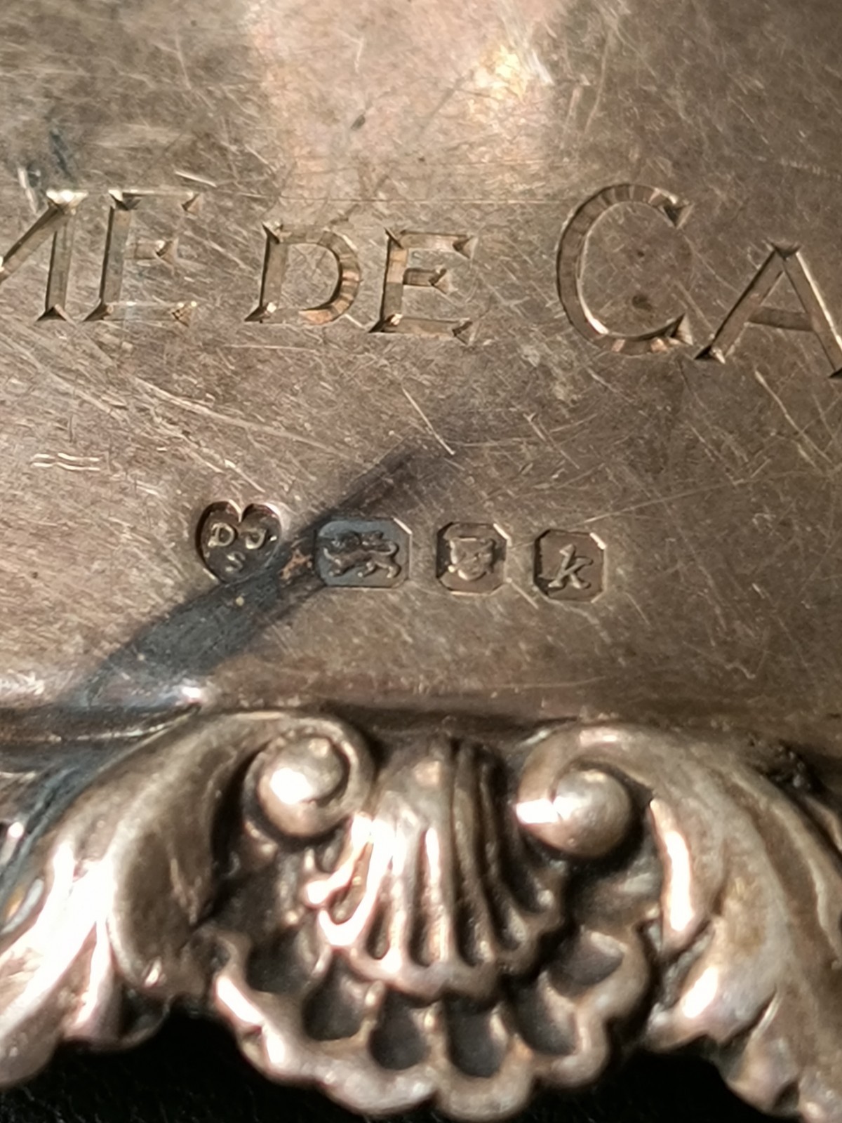 VTG 1965 Sterling Silver 925 Creme de Cacao Liquor Decanter Tag DJS British