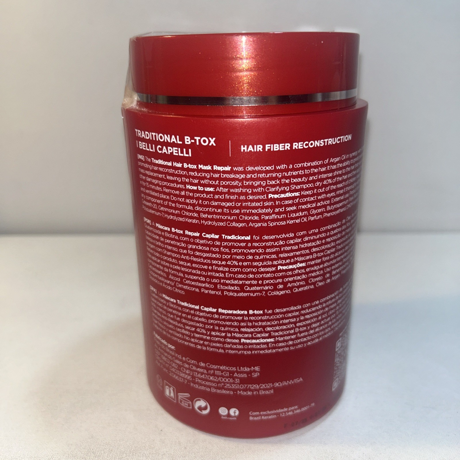Revenna Repair Hair B-Tox Ciruga Capilar Para El Cabello 1 Kg Sealed