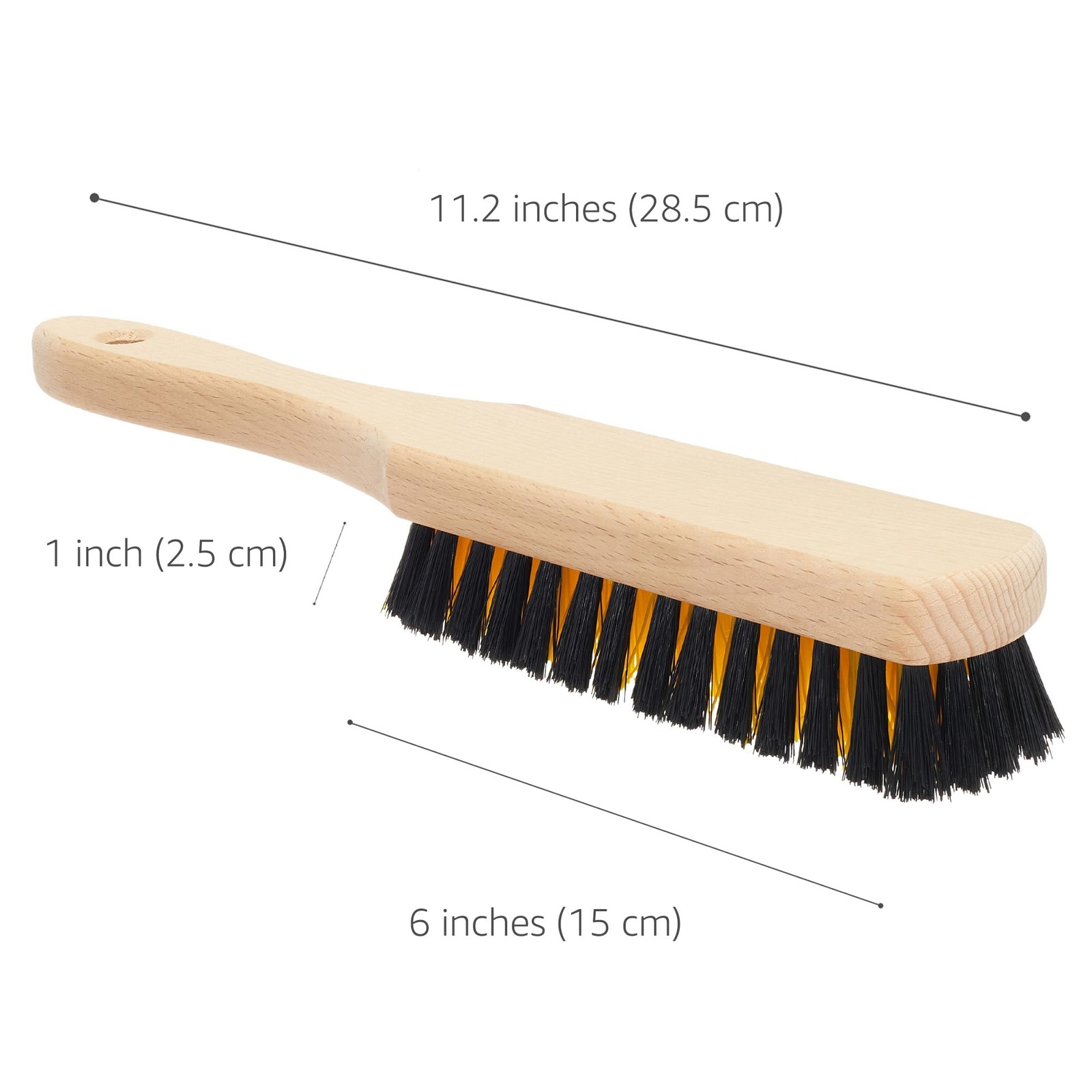 Carpet Cleaning Brush, Scrub Brush with Handle for Floor Black and Yellow