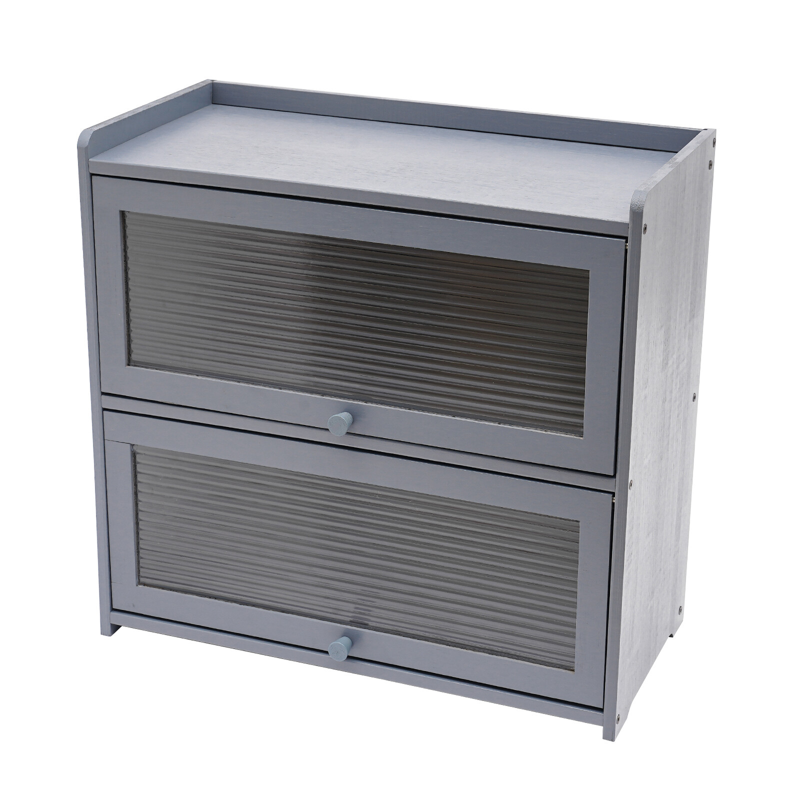 Modern Two-tier Storage Cabinet, Countertop Storage Cabinet, Gray Cabinet New