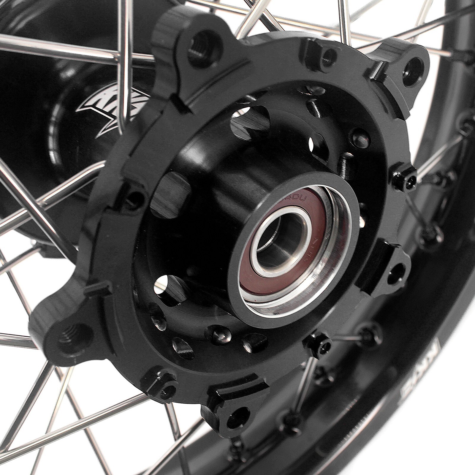 KKE 1.85*21/2.5*18 Cush Drive Wheels for Yamaha Tenere 700 2021-2025 Black Nuts