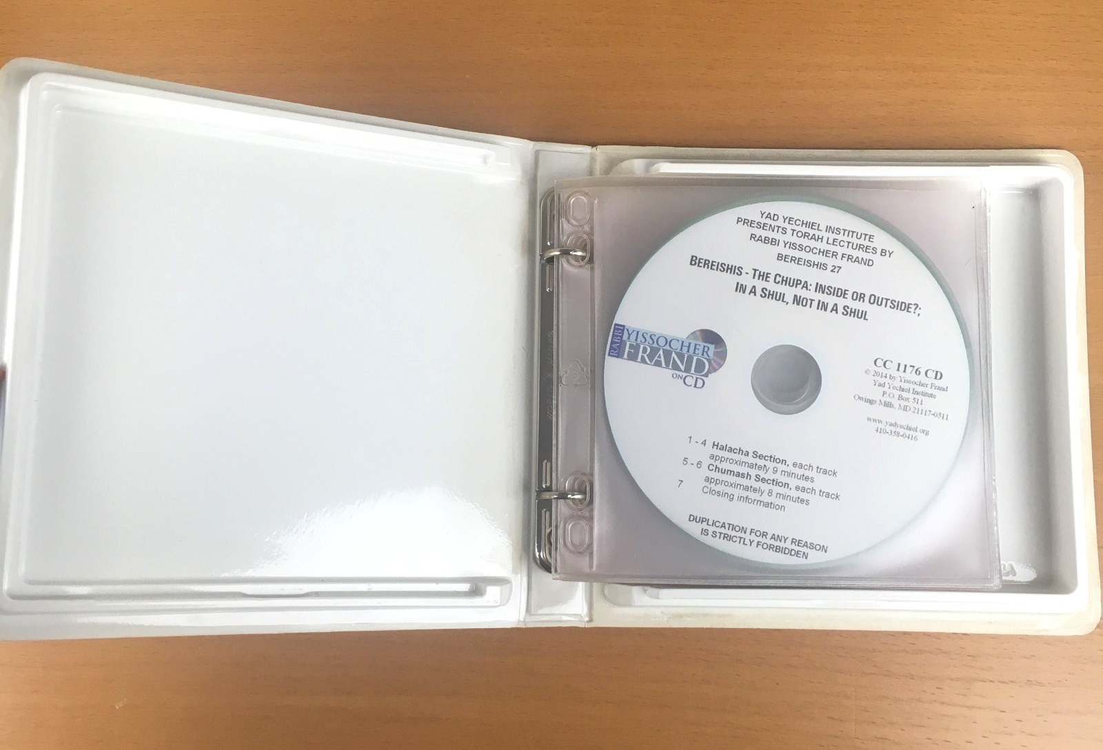 Rabbi Yissocher Frand BEREISHIS Commuter's Chavrusah Lecture Series 27 12-CD Set