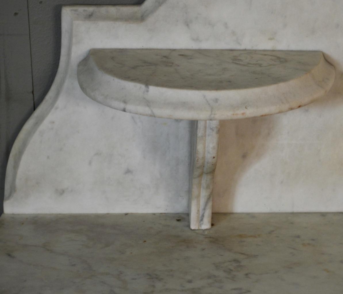 Antique Victorian Carved Pull Marble Top Commode #22539