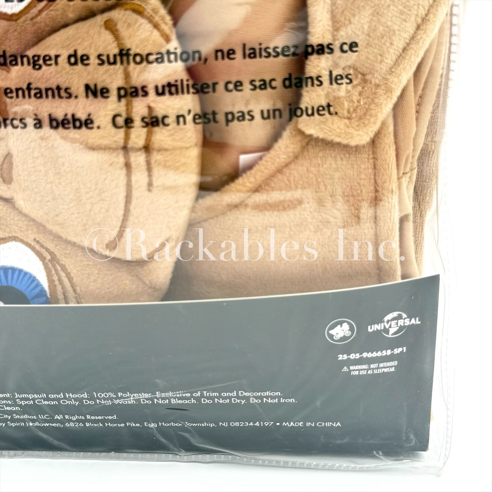 Spirit Halloween Baby E.T. Jumpsuit Costume E.T. The Extra-Terrestrial Size Vary