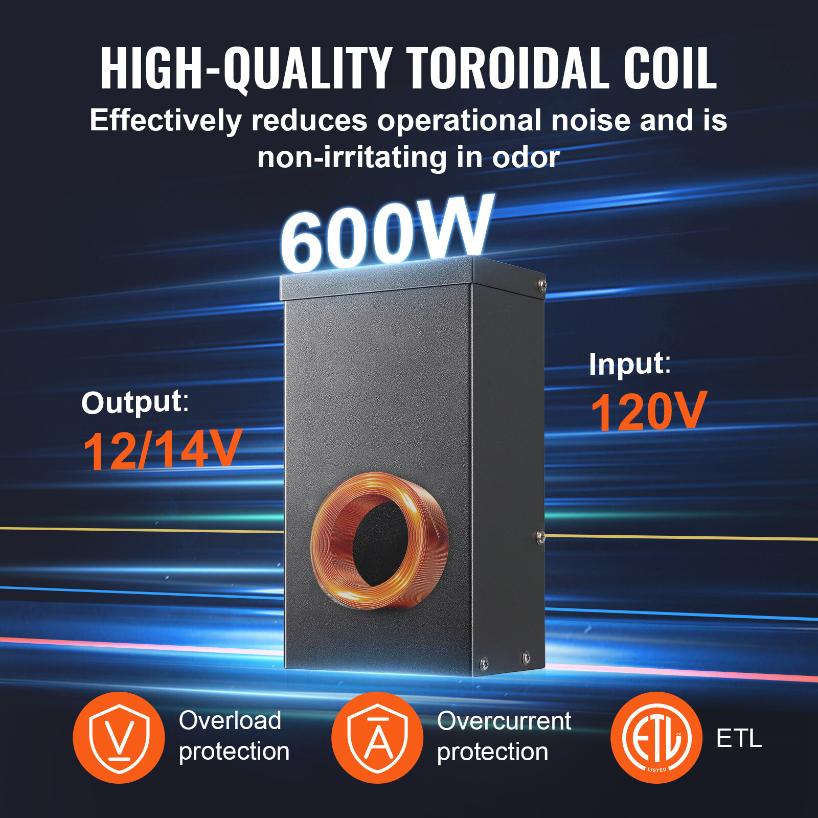 600W Low Voltage Landscape Transformer with Timer and Photocell Sensor