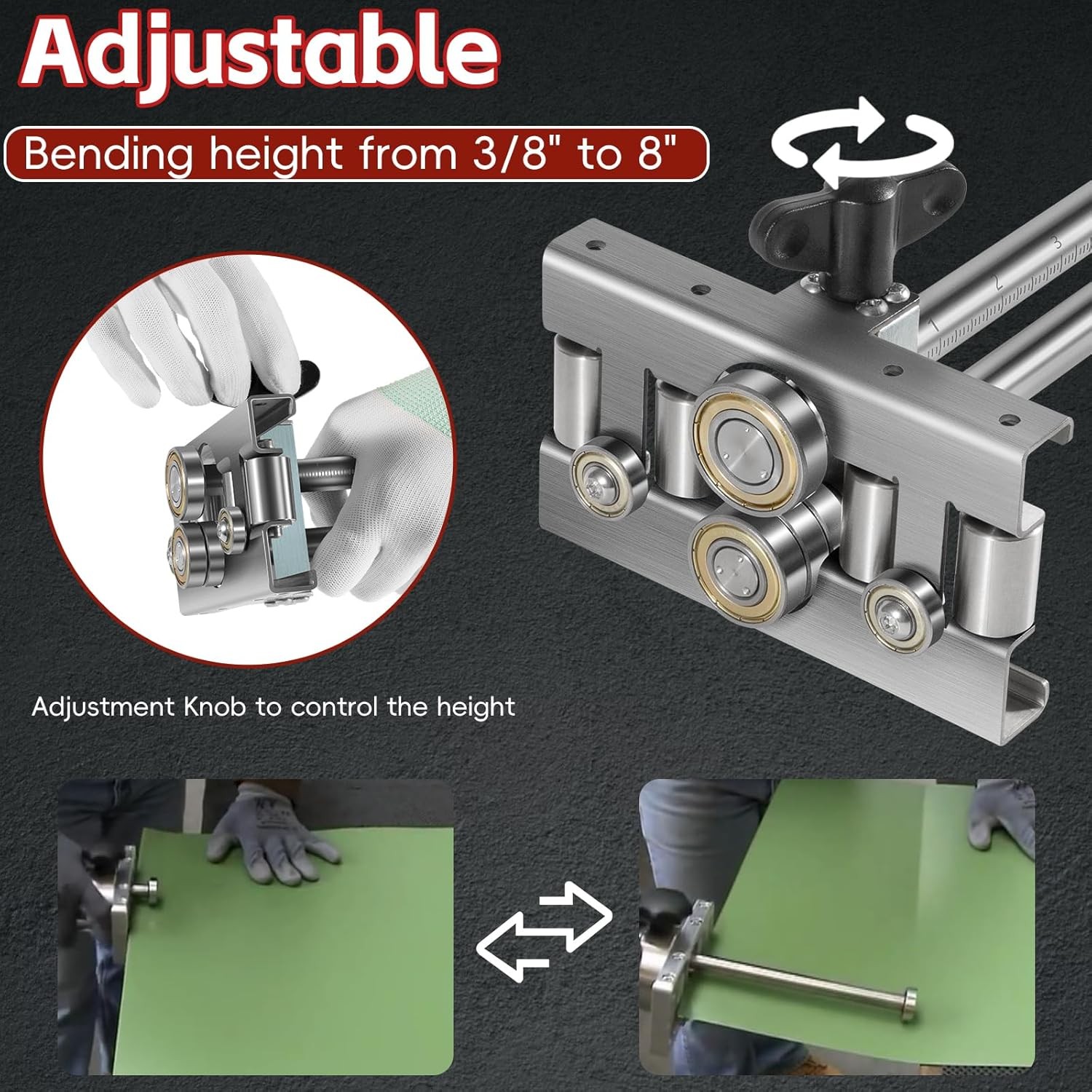 Adjustable Sheet Metal Bending Tool 2204 Uni Bender Bending Height From 3/8"-8"