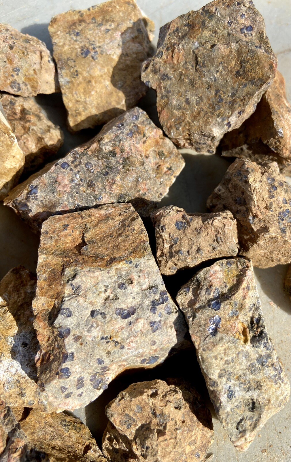 QUALITY* 3# Tumble Size Pieces of Llano, TX “Llanite” Approx. 50 Pcs Per Lot