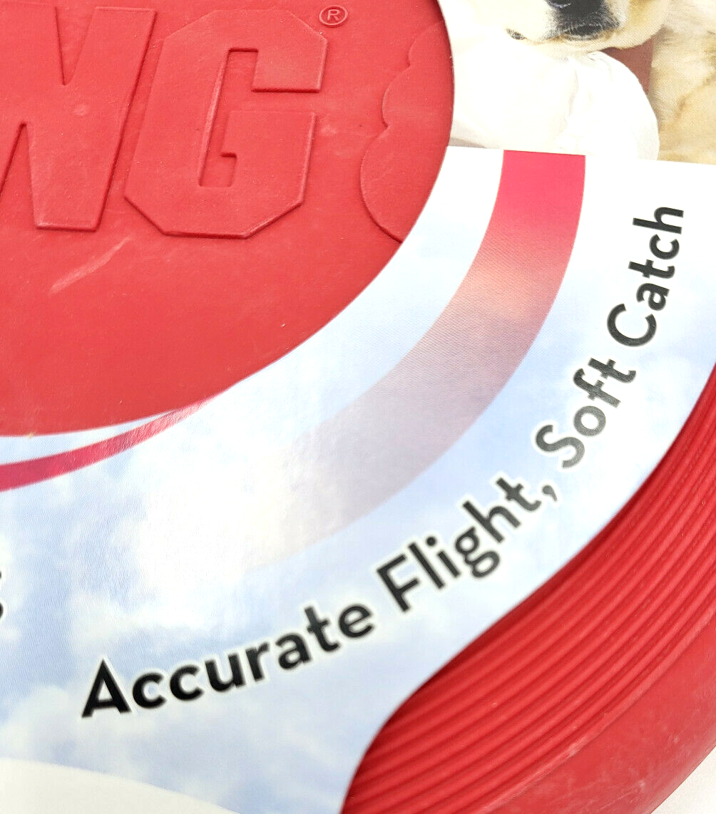 KONG Flexible Flyer LARGE 9" Durable Soft Rubber Frisbee Dog Fetch Toy