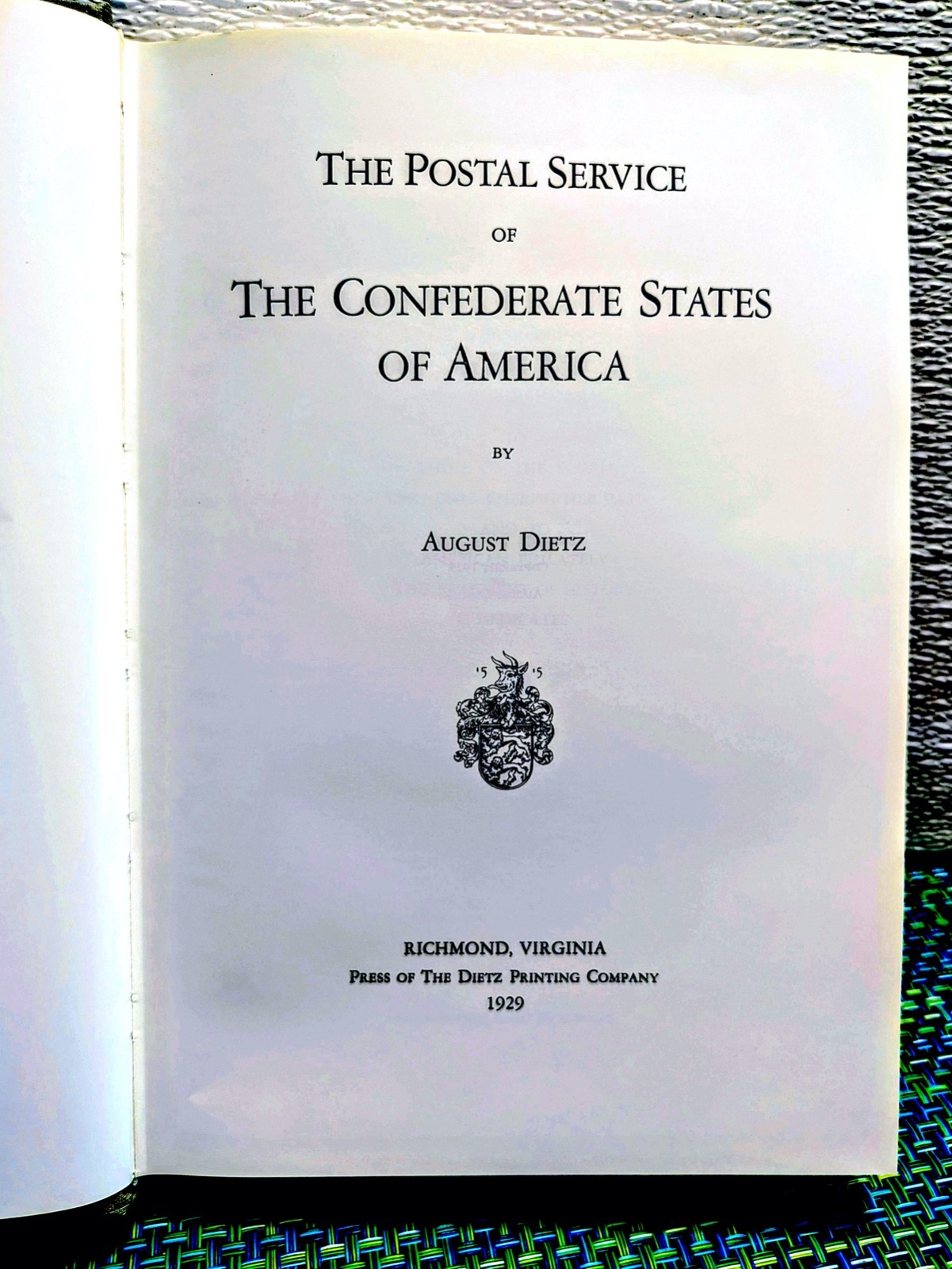 The Postal Service of the Confederate States of America, Dietz