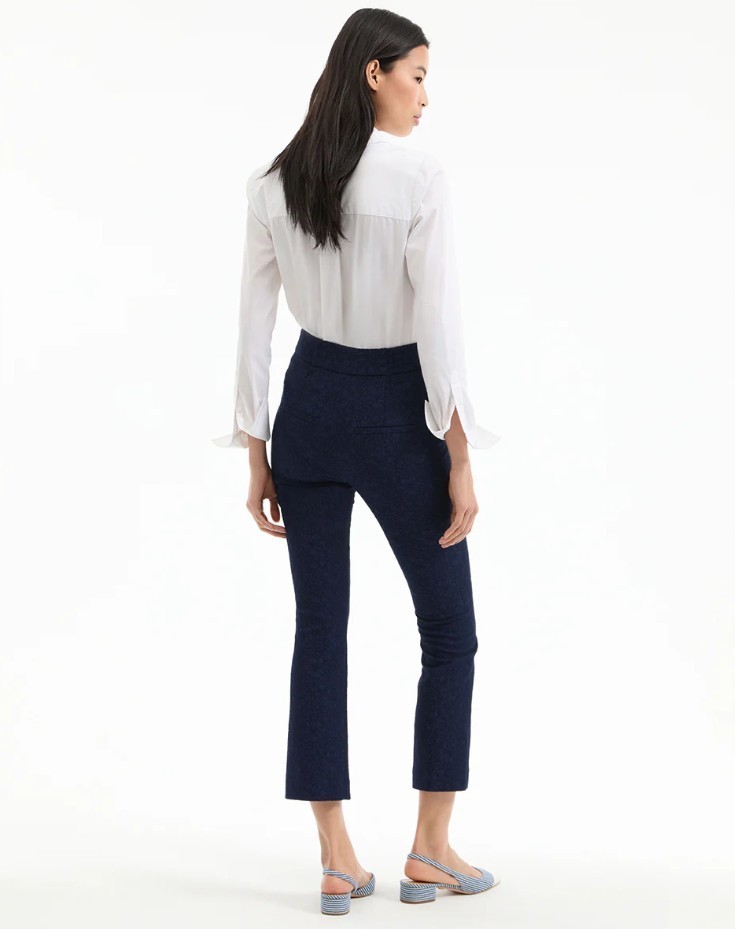 NEW VERONICA BEARD Dell Jacquard Pant Navy 0-12