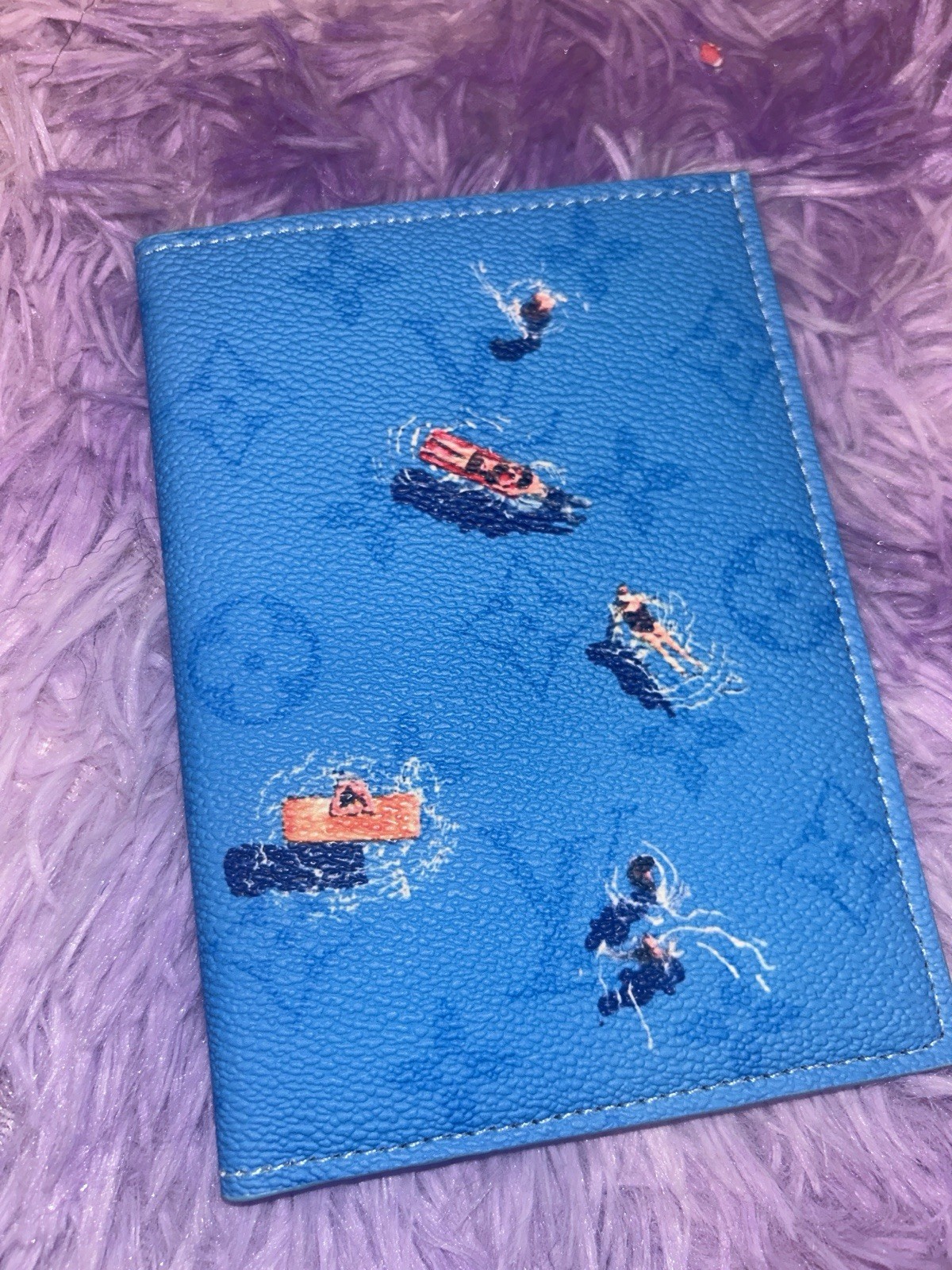 LV Louis Vuitton Blue Lagoon Pool Passport Cover Holder