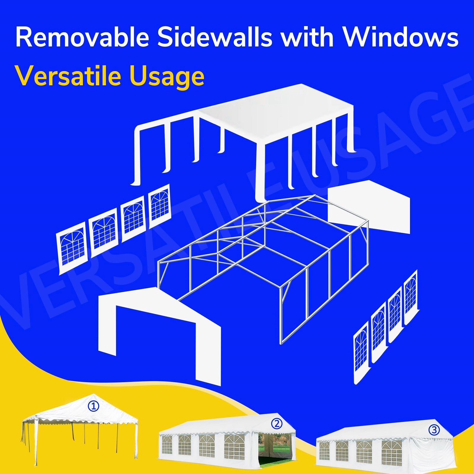 20x30, 20x40 Heavy Duty Party Event Tent Commercial Wedding Canopy w/ Sidewalls