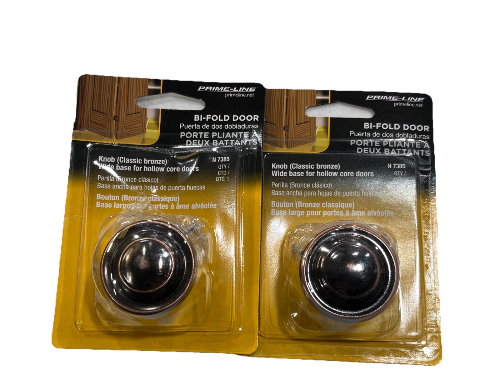 Prime Line  Bi Folding Door Knob (2 Pack)