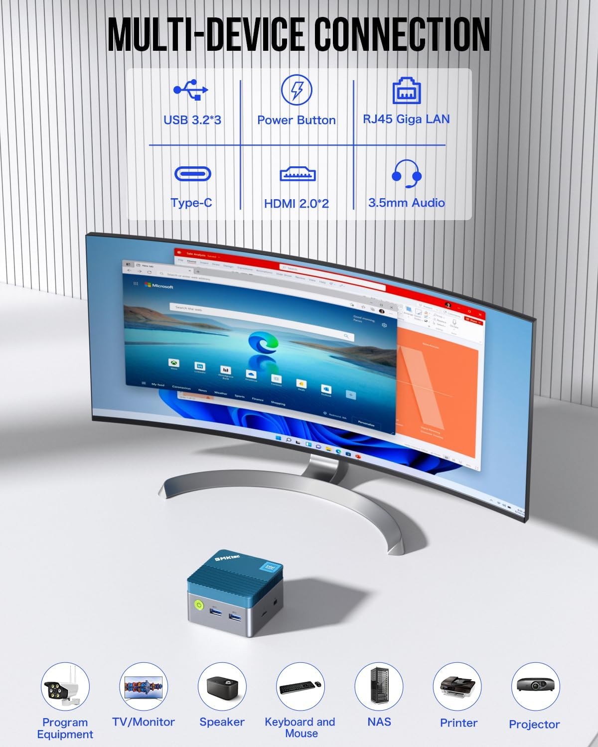 GMKtec Pocket Mini PC G5 Intel Alder Lake N97 Up to 3.60GHz 12GB DDR5 512GB SSD