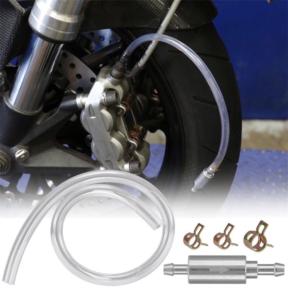 Clutch Brake Bleeder Hose One Way Valve Tube Bleeding Tool Kit Motorcycle Car
