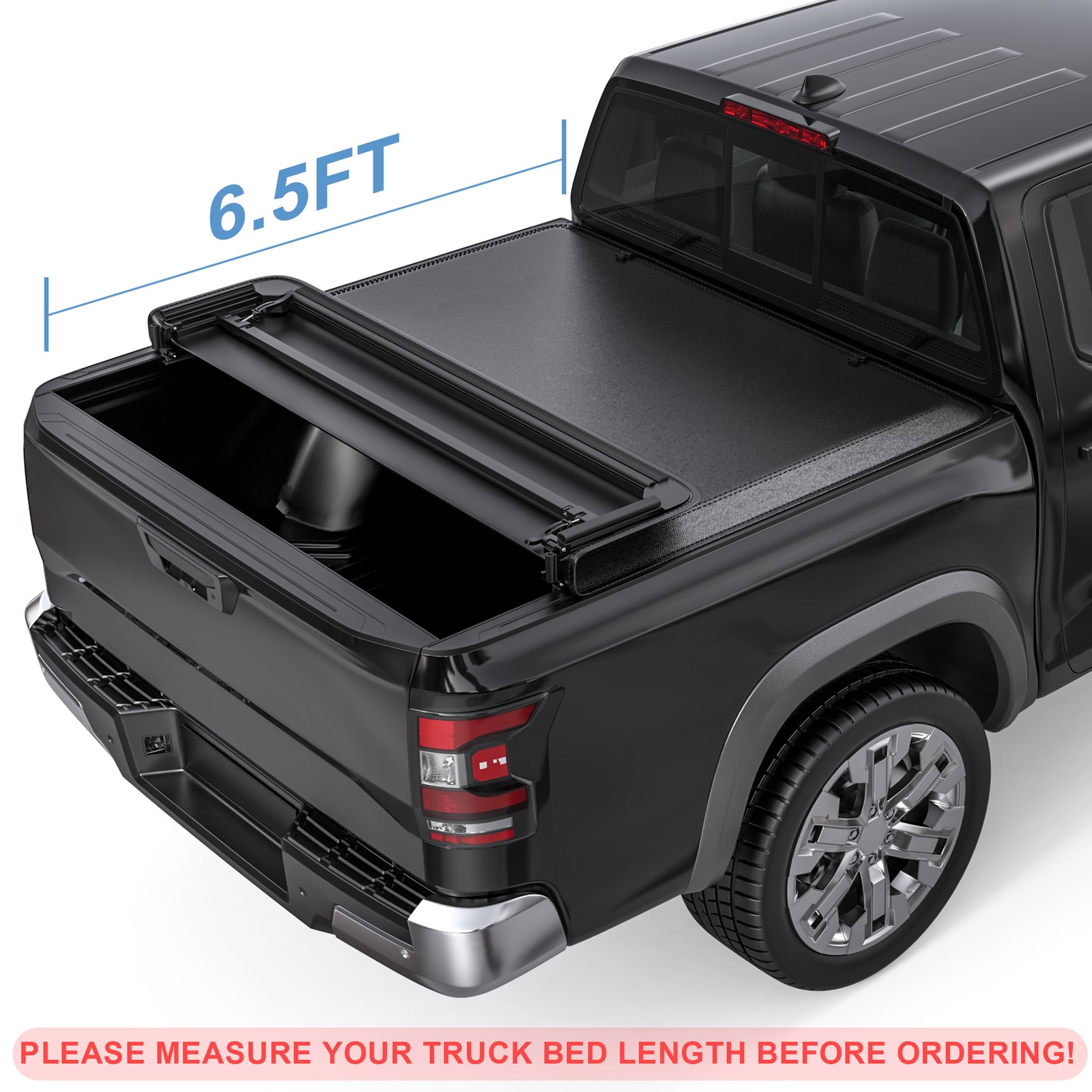 4-FOLD 6.4FT/6.5FT Bed Truck Tonneau Cover For 2003-26 Dodge Ram 1500 2500 3500