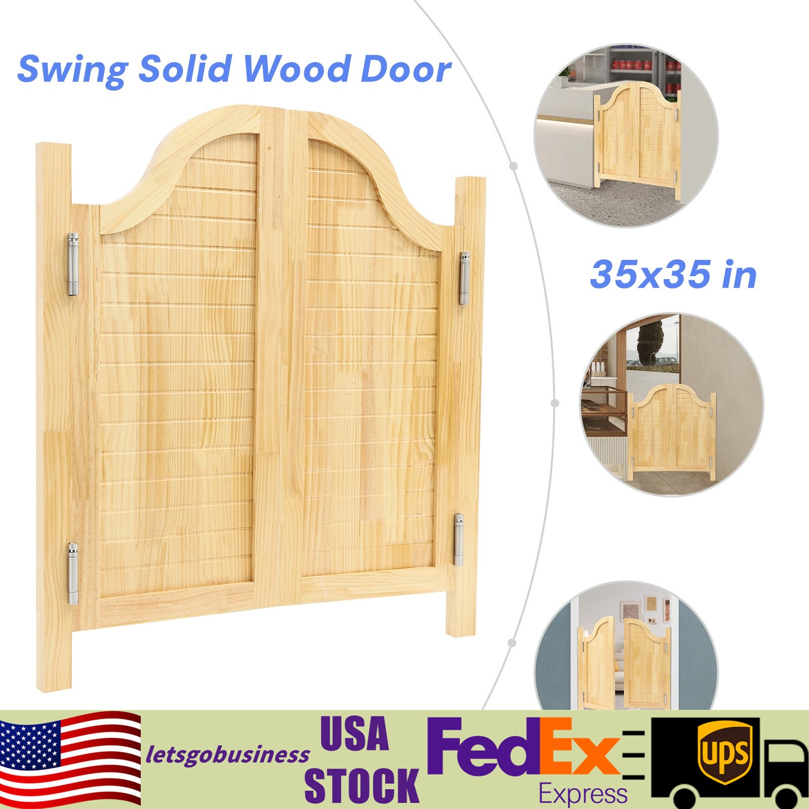 Swing Solid Wood Door Partition Door Shop Entrance Partition Double Door Design