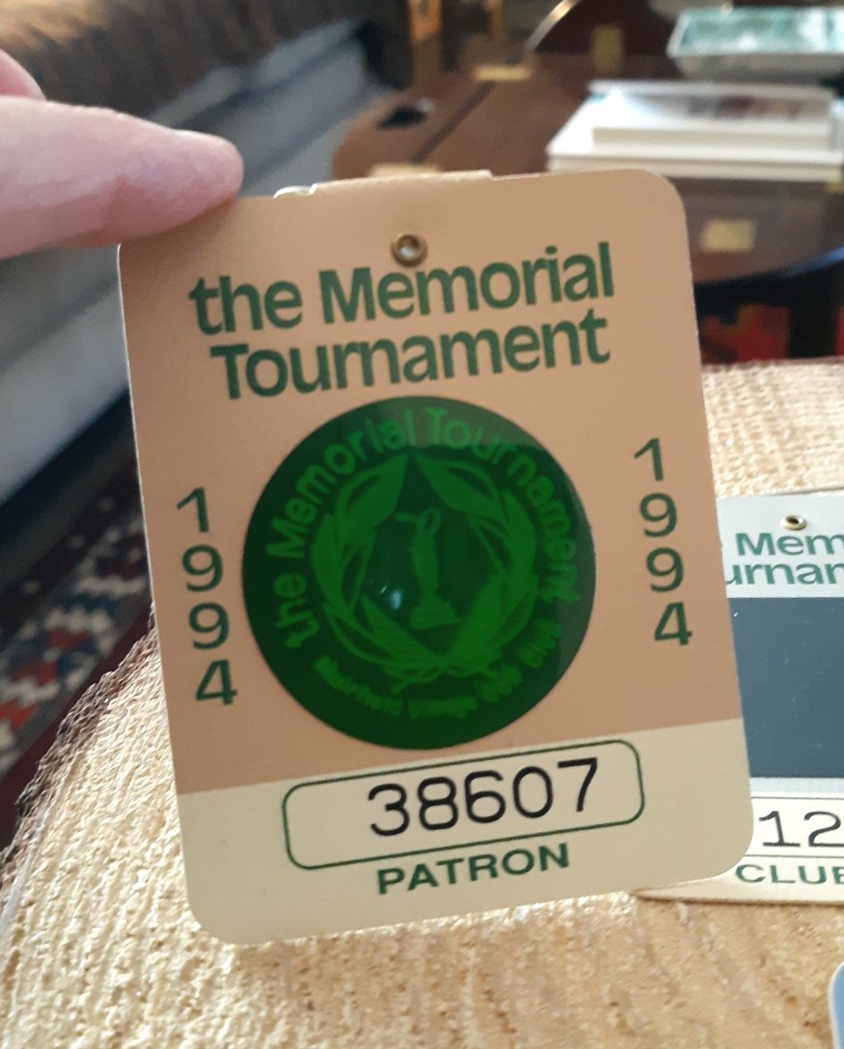 1994 1995 1996 1997 & 2001 Memorial Golf Tournament Patron & Clubhouse Badges