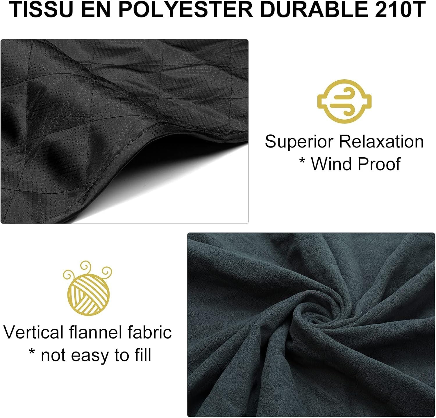 Large Waterproof Camping Blanket 79x57 Sandproof Picnic Travel Outdoor