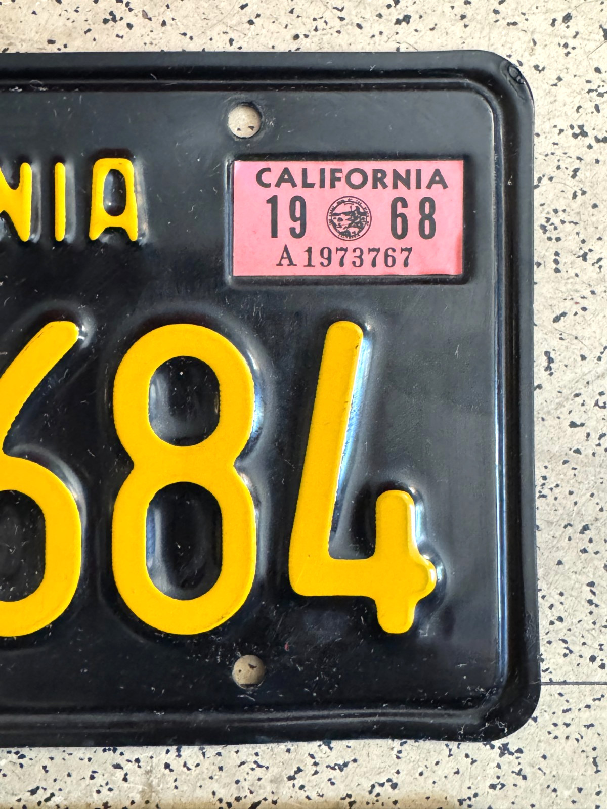 1968/1964/1963 CALIFORNIA license plates *PAIR* — DMV CLEAR — ORIGINAL car tags