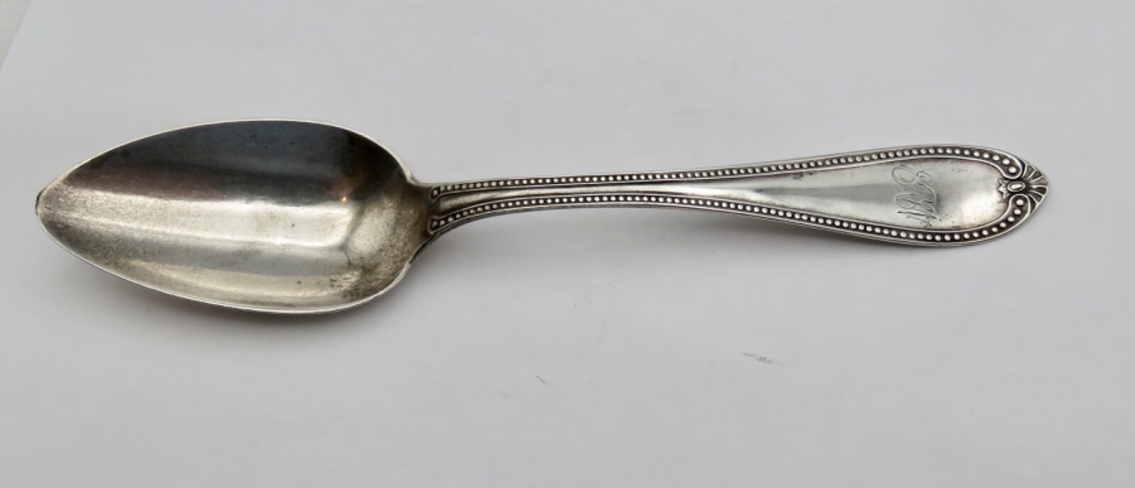 Brown & Anderson Coin Silver Wilmington NC Southern 8-1/4"  Tablespoon 1850-1870