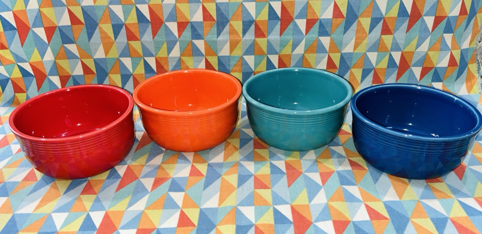 NEW mixed bright color set 4 FIESTA WARE GUSTO BOWLS 28 oz free shipping