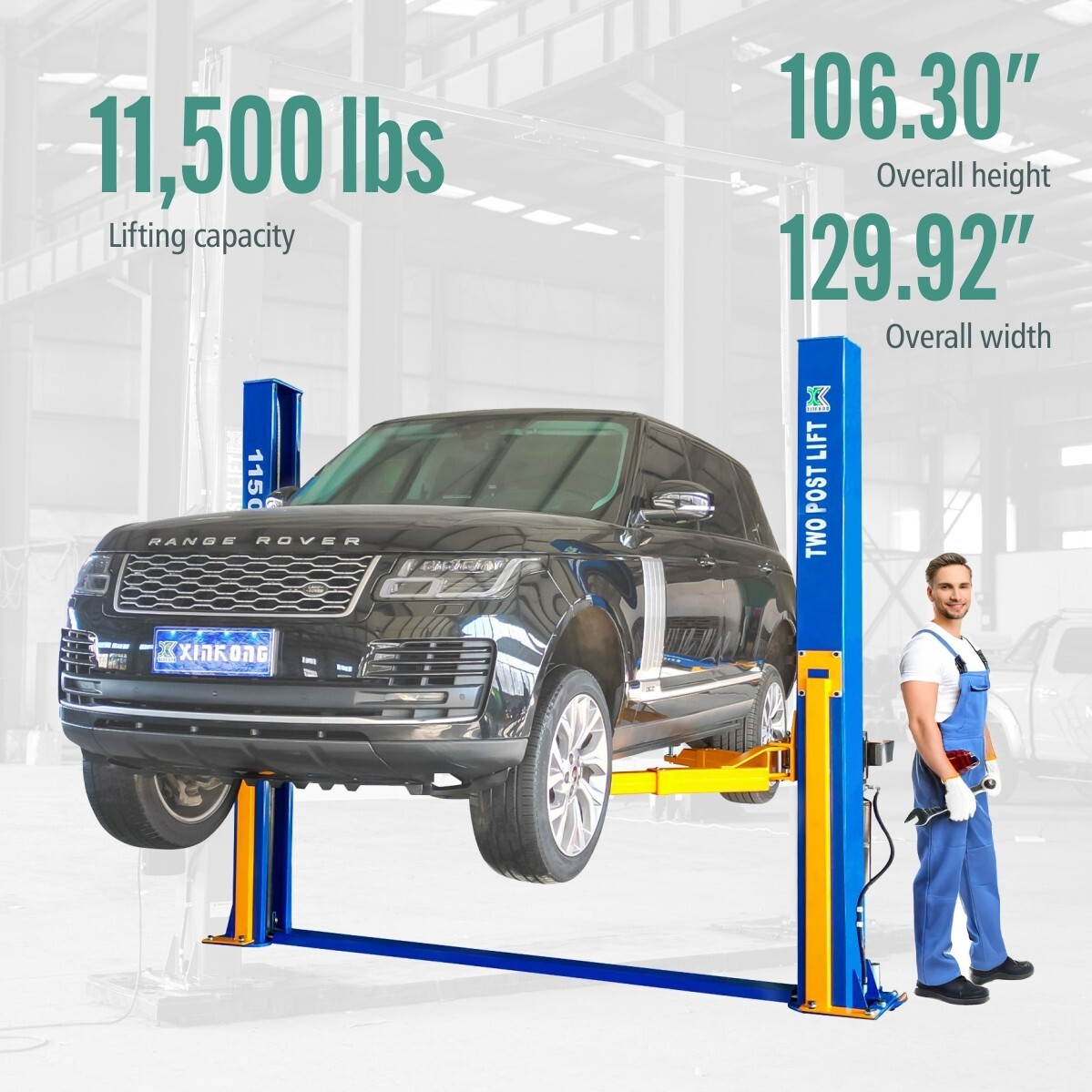 XK 11,500lbs Car Lift 1150 2 Post Lift Auto Truck Hoist 220V Free Shipping