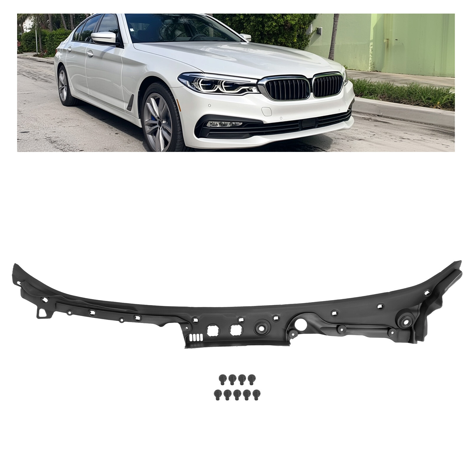 Windshield Cowl Panel Cover For 2011-2016 BMW 5Series M5 550i 528i #51717203124