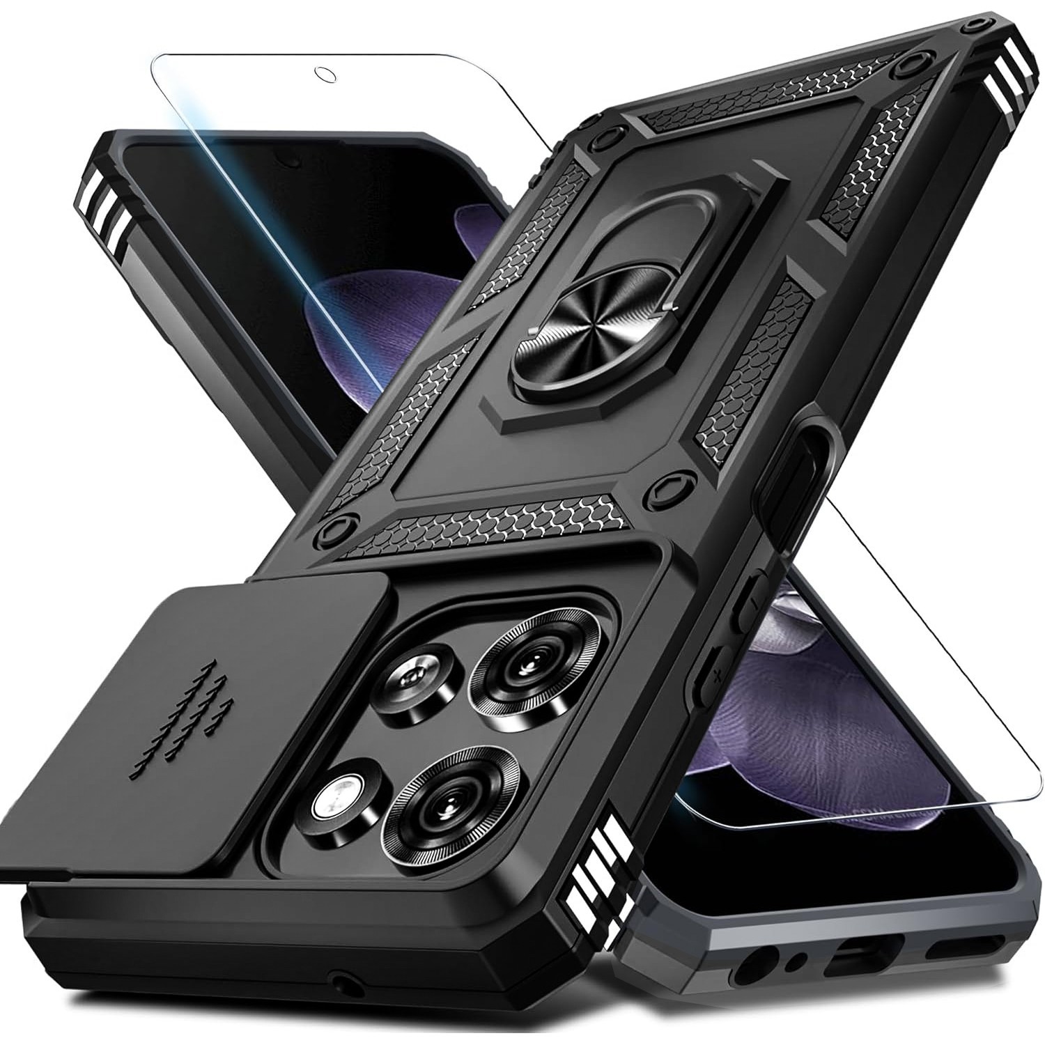 For Motorola Moto G 2025 Case Shockproof Phone Lens Cover + Tempered Glass