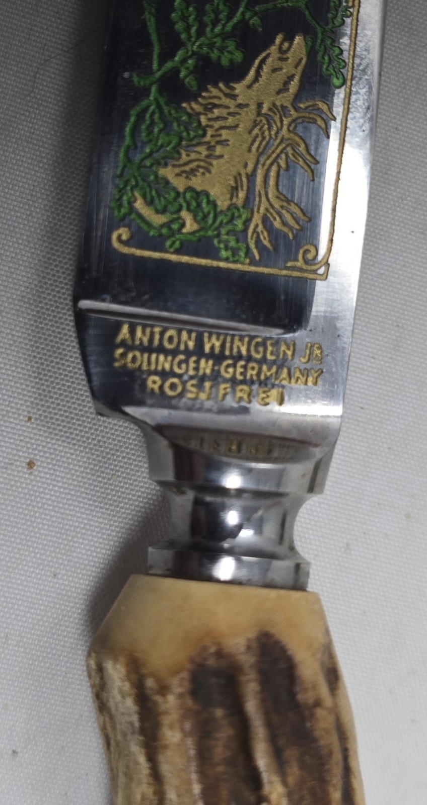 VTG Anton Wingen Jr Solingen Germany Rostfrei Wildlife Engraved 6 Pc Knife Set