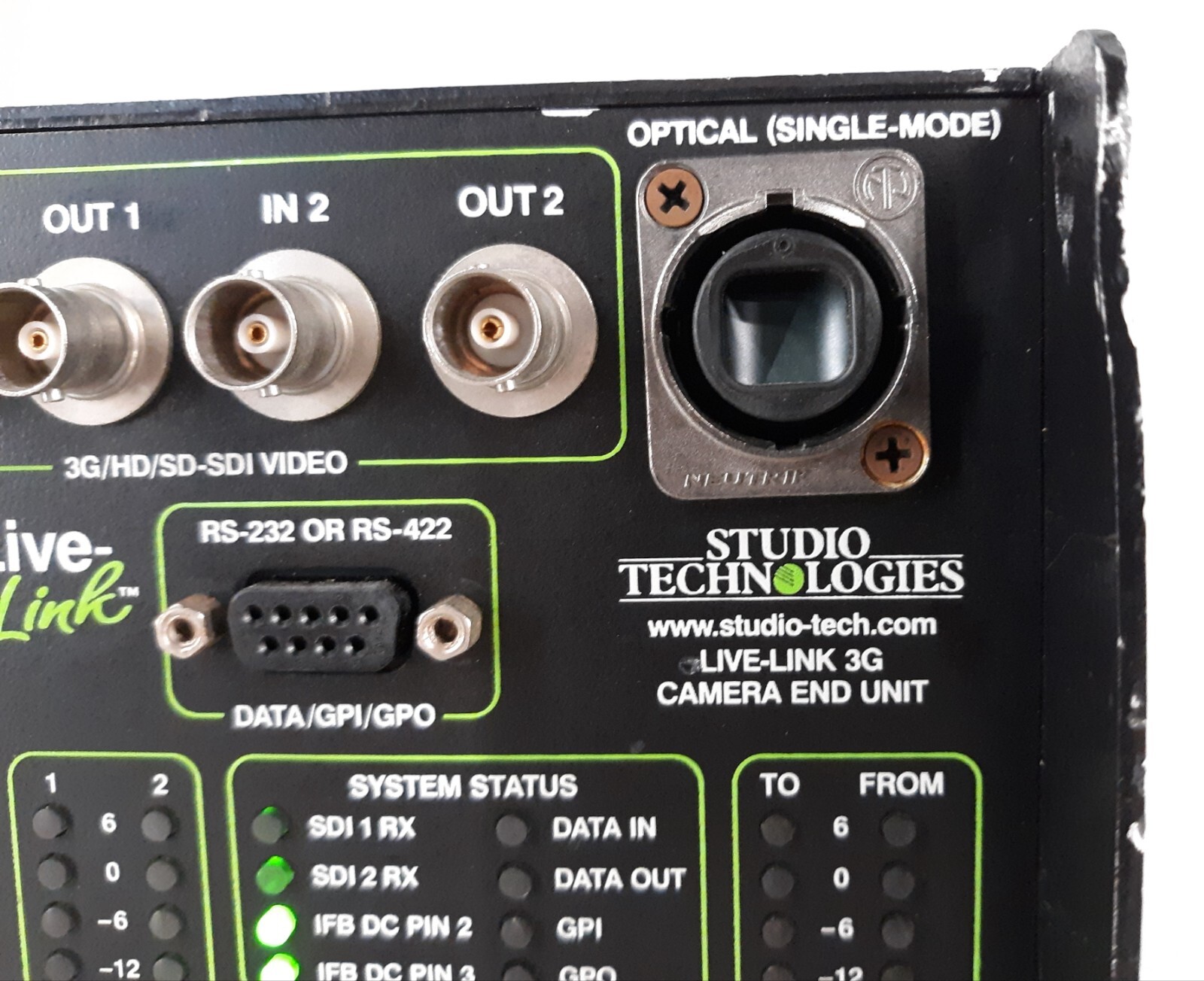 Studio Technologies LL3GCA-031 3G Camera End Unit 3G/HD/SD-SDI NO AC *TESTED*