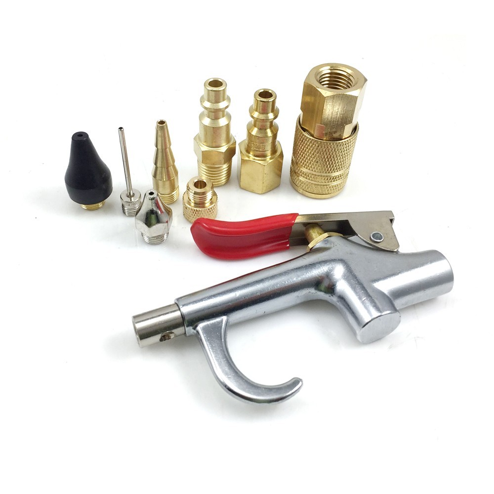 3/8 x 25 FT PVC Air Compressor Hose + 10 Pieces Air Compressor Accessories Kit